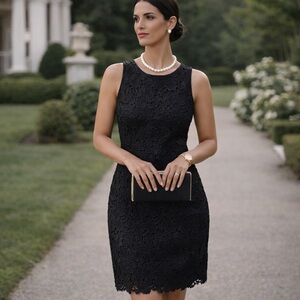 J. Crew Collection Black Floral Lace Mini Dress- Kentucky Derby